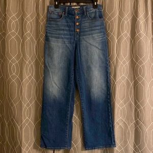 Madewell slim wide leg crop jeans